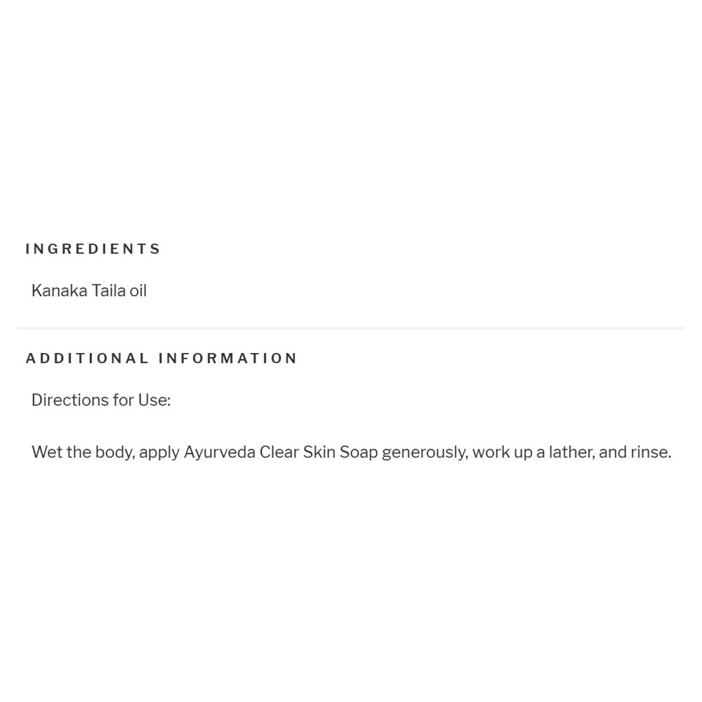 Ayurveda – Clear Skin Sæbe – 125 g - Billede 2