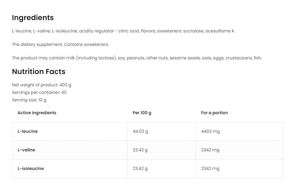 OstroVit – BCAA Instant Mango – 400 g - Image 7