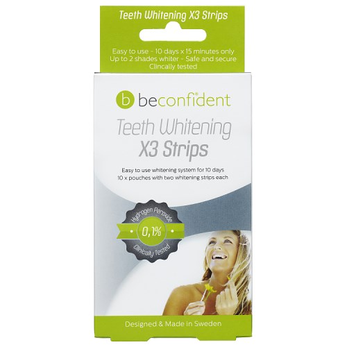 BECONFIDENT Teeth Whitening Strips X3 10 days
