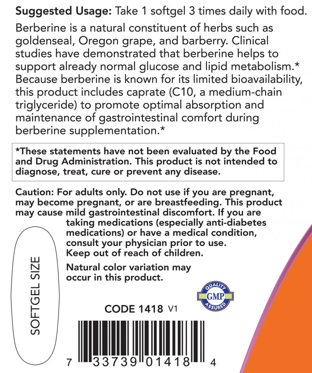 Berberin Glukozės papildas – 90 švelnių kapsulių - Billede 3