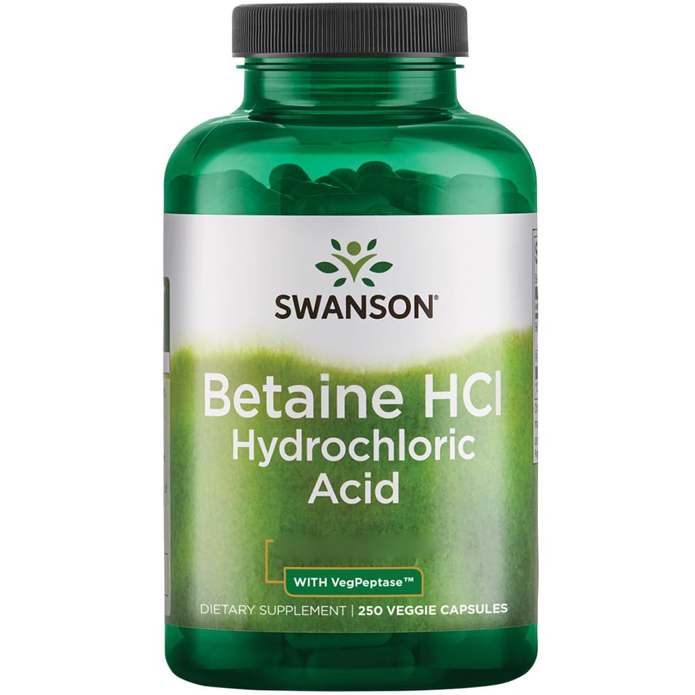 Betain HCl saltsyre – 250 veganiškų kapsulių - Billede 2