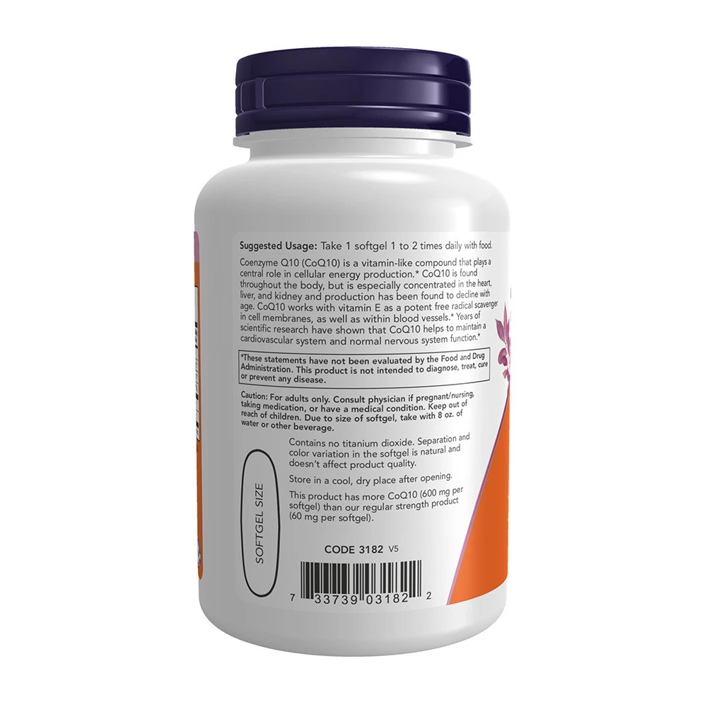 CoQ10 – med lecithin og E-vitamin – 600 mg – 60 šlapių kapsulių - Billede 3