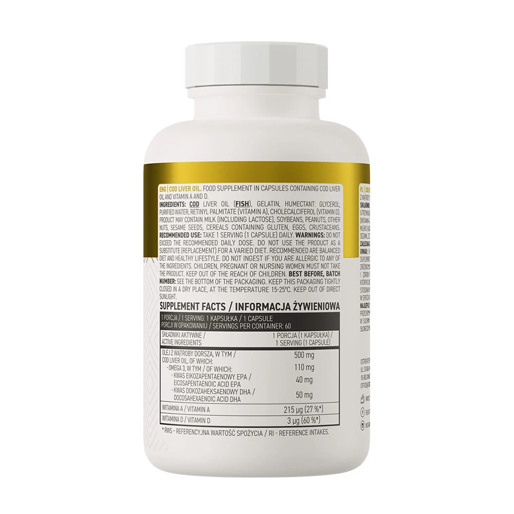OstroVit – Torskeleverolie 60 kapsulių - Image 6