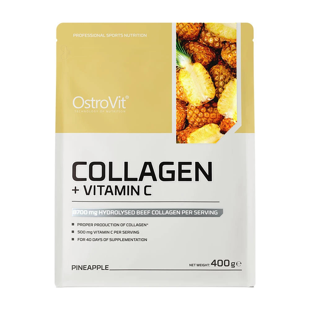 OstroVit – Kollagenas + vitaminas C, ananasas – 400 g - Image 6