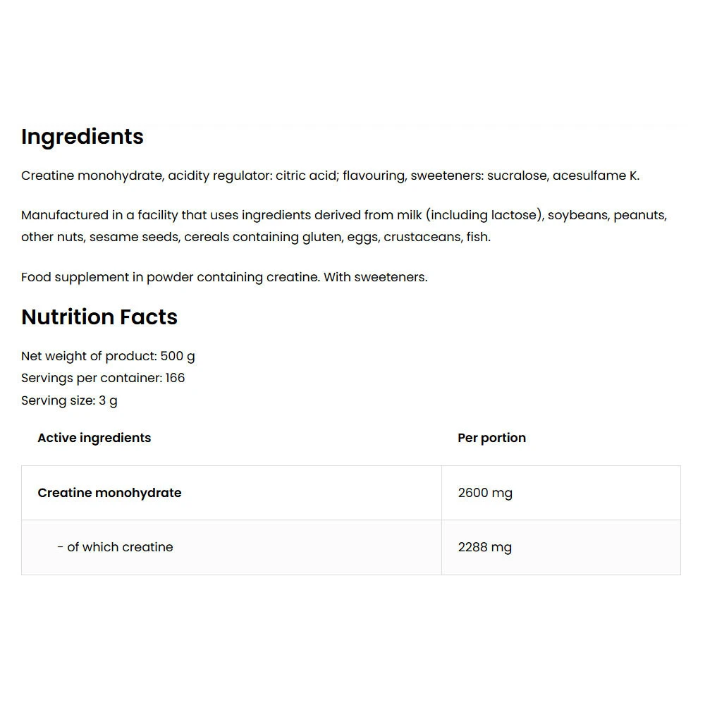 OstroVit – Kreatinmonohidratas Žalio obuolio – 500 g - Image 5