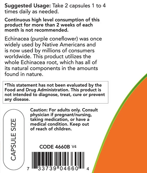 Echinacea – 400 mg – 100 kapsulių - Billede 3