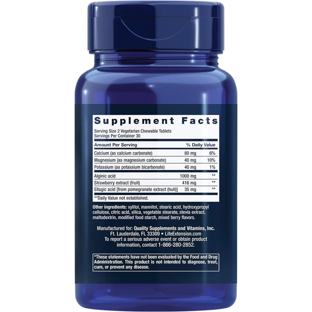 Esophageal Guardian – Berry flavor – 60 vegetarinių tygetabičių - Billede 3