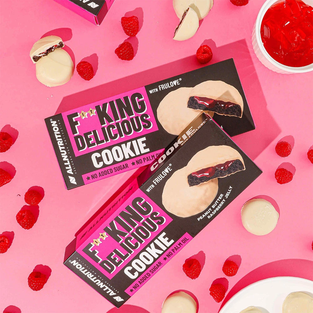 Fitking – Lėkštės Kiks, Peanutbutter ir Hindbær Jelly – 128g - Image 3