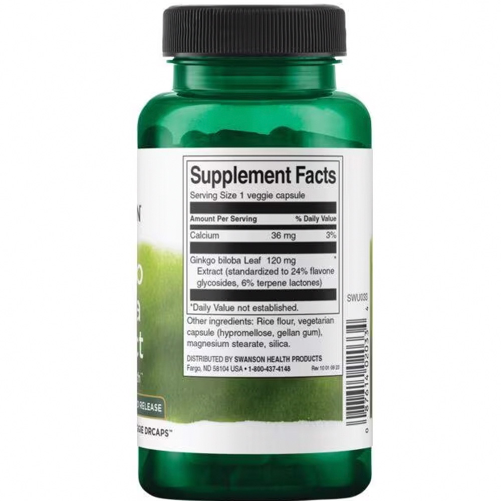 Ginkgo Biloba ekstraktas – 120 mg – 100 vnt - Image 3