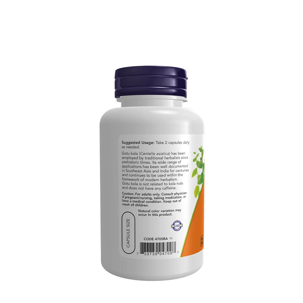 Gotu Kola – 450 mg – 100 veganiškų kapsulių - Image 3