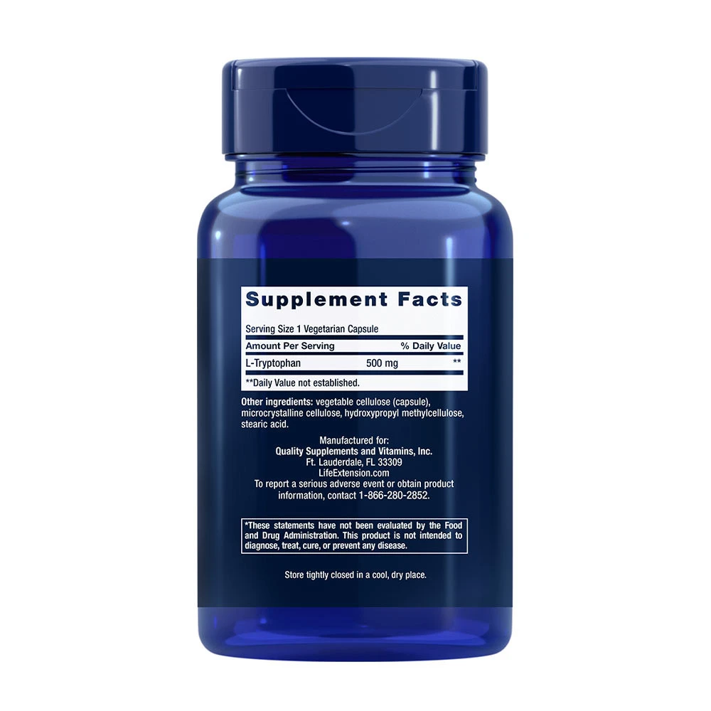 L-Tryptophan – 500 mg – 90 vnt - Billede 3