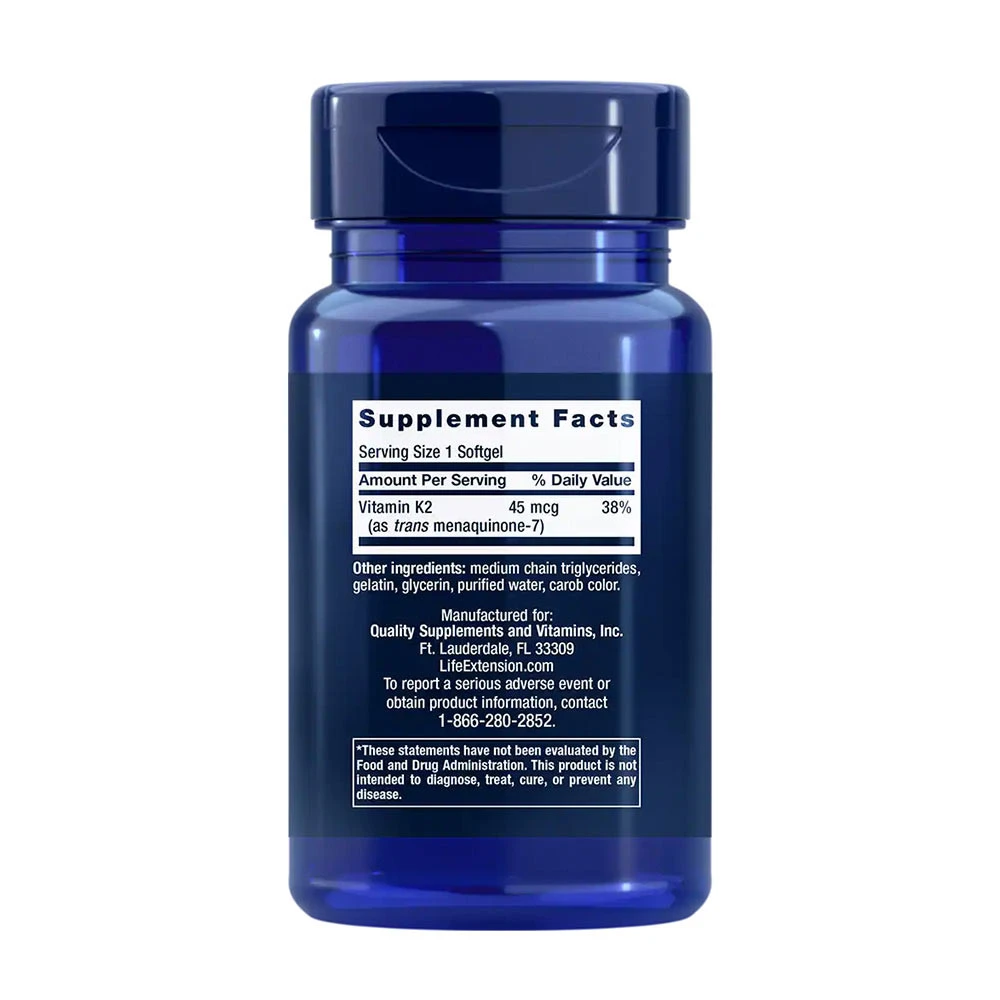 Lav Dosis – K2-vitaminas (MK-7), 45 mcg – 90 softgelių - Billede 3