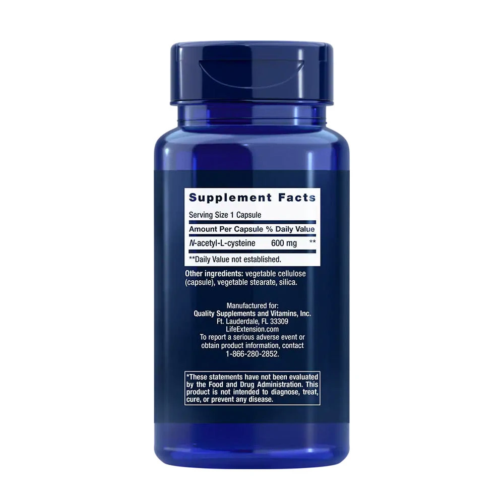 N-Acetil-L-Cisteinas – 600mg – 60 kapsulės - Billede 3