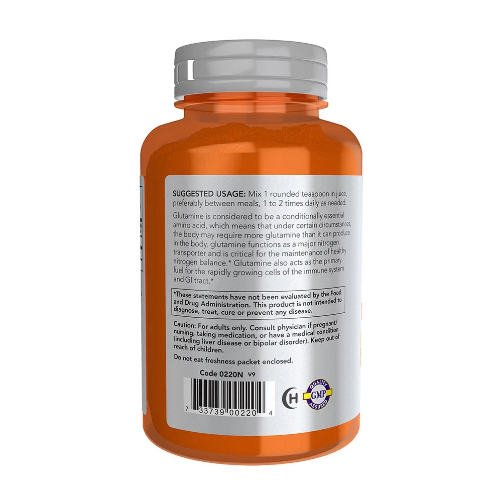 NOW Foods – L-glutaminas milteliai 5000 mg - Billede 3