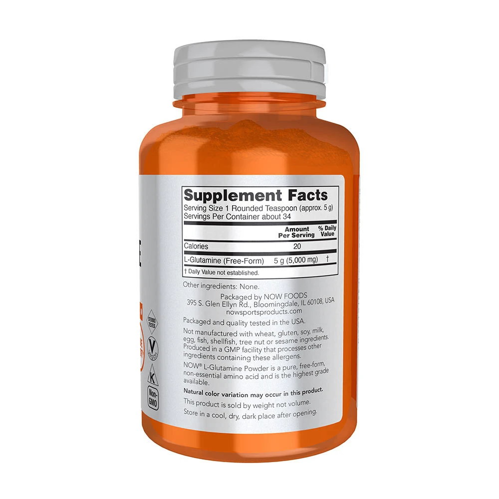 NOW Foods – L-glutaminas milteliai 5000 mg - Billede 4