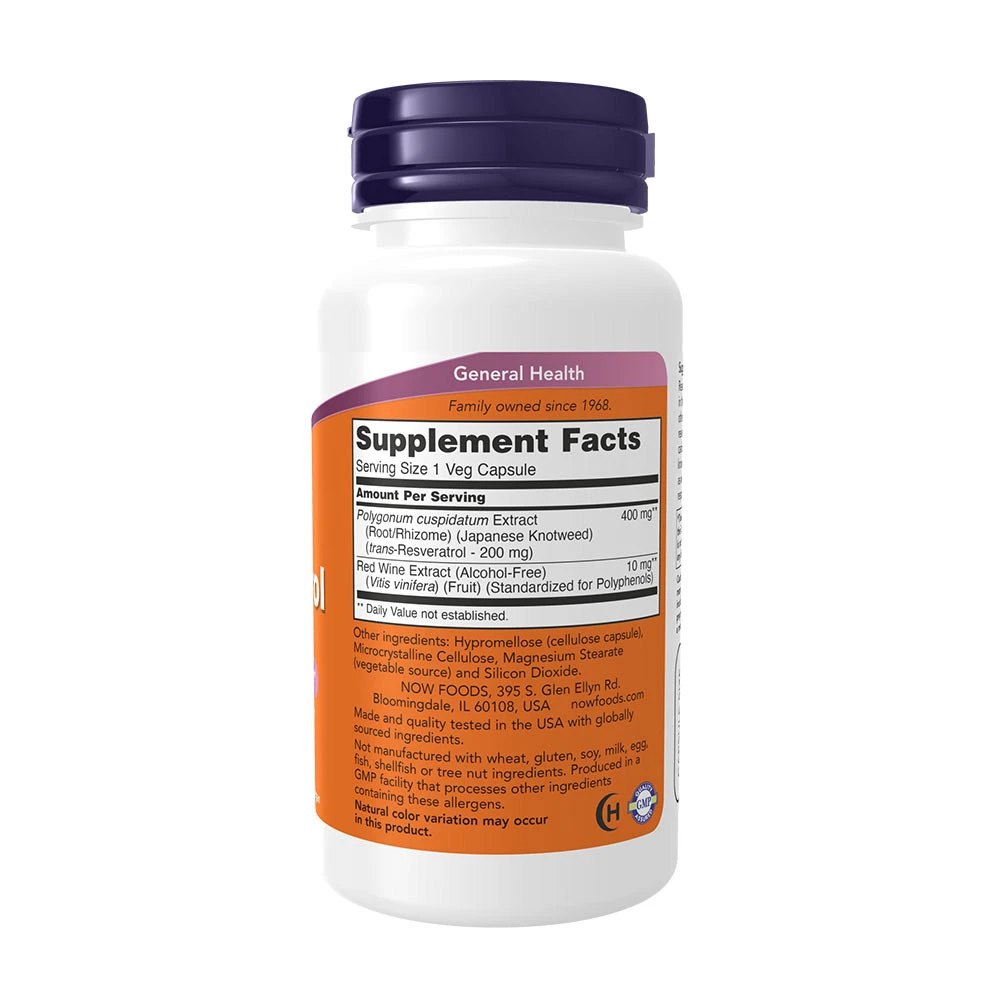 Naturligt Resveratrol su raudonojo vyno ekstraktu – 200 mg – 60 veganiškų kapsulių - Billede 4