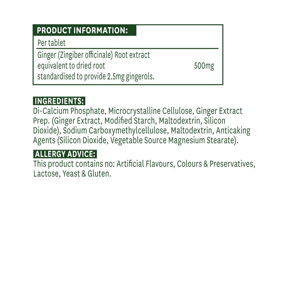 Natures Aid – Ingefærrod standartizuotas 500 mg – 90 tablečių - Image 4