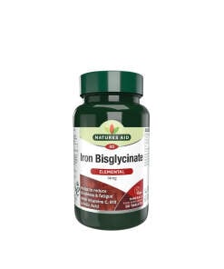 Natures Aid Iron Bisglycinate (90 Tablets)