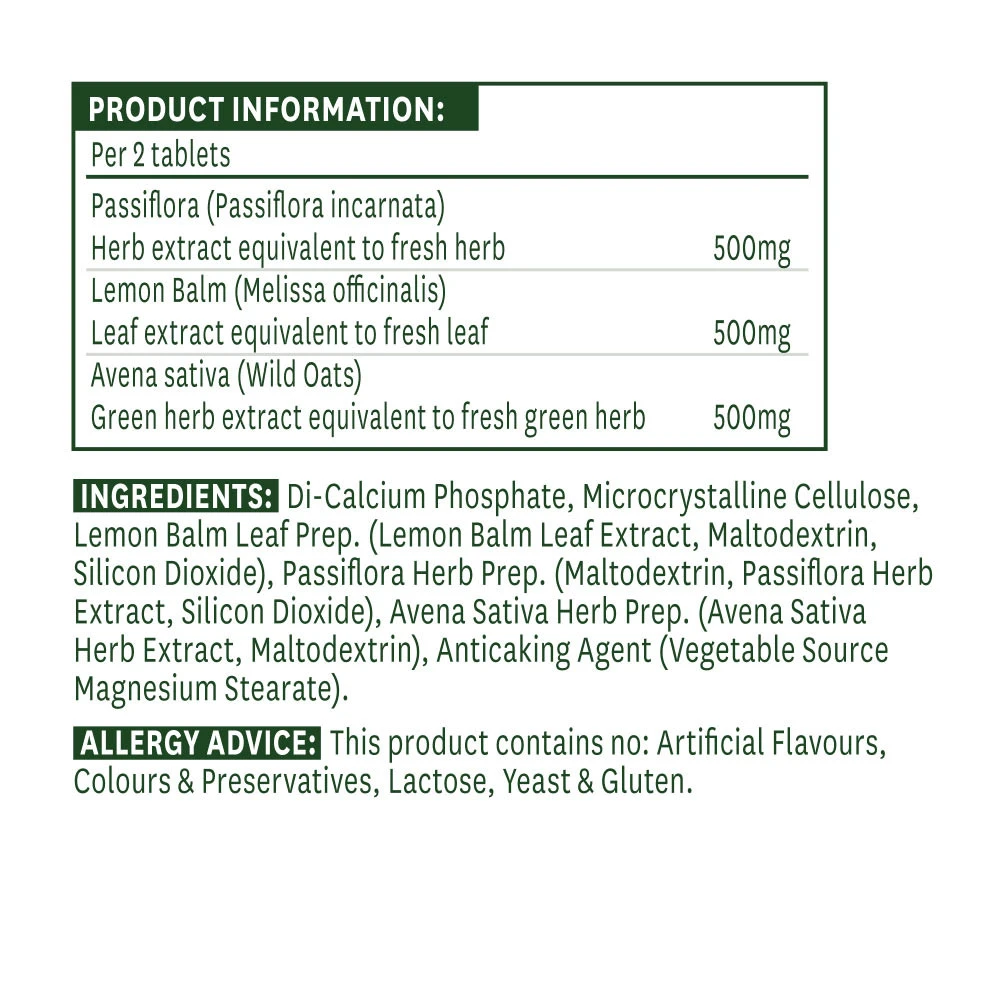 Natures Aid – Passiflora Complex – 60 tabletės - Image 2