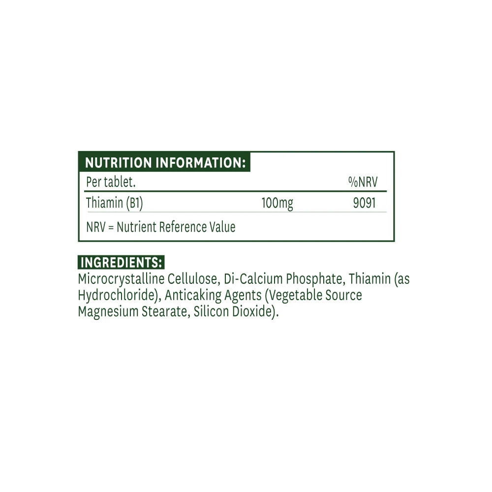 Natures Aid – Vitaminas B1 100 mg – 90 tablečių - Image 2