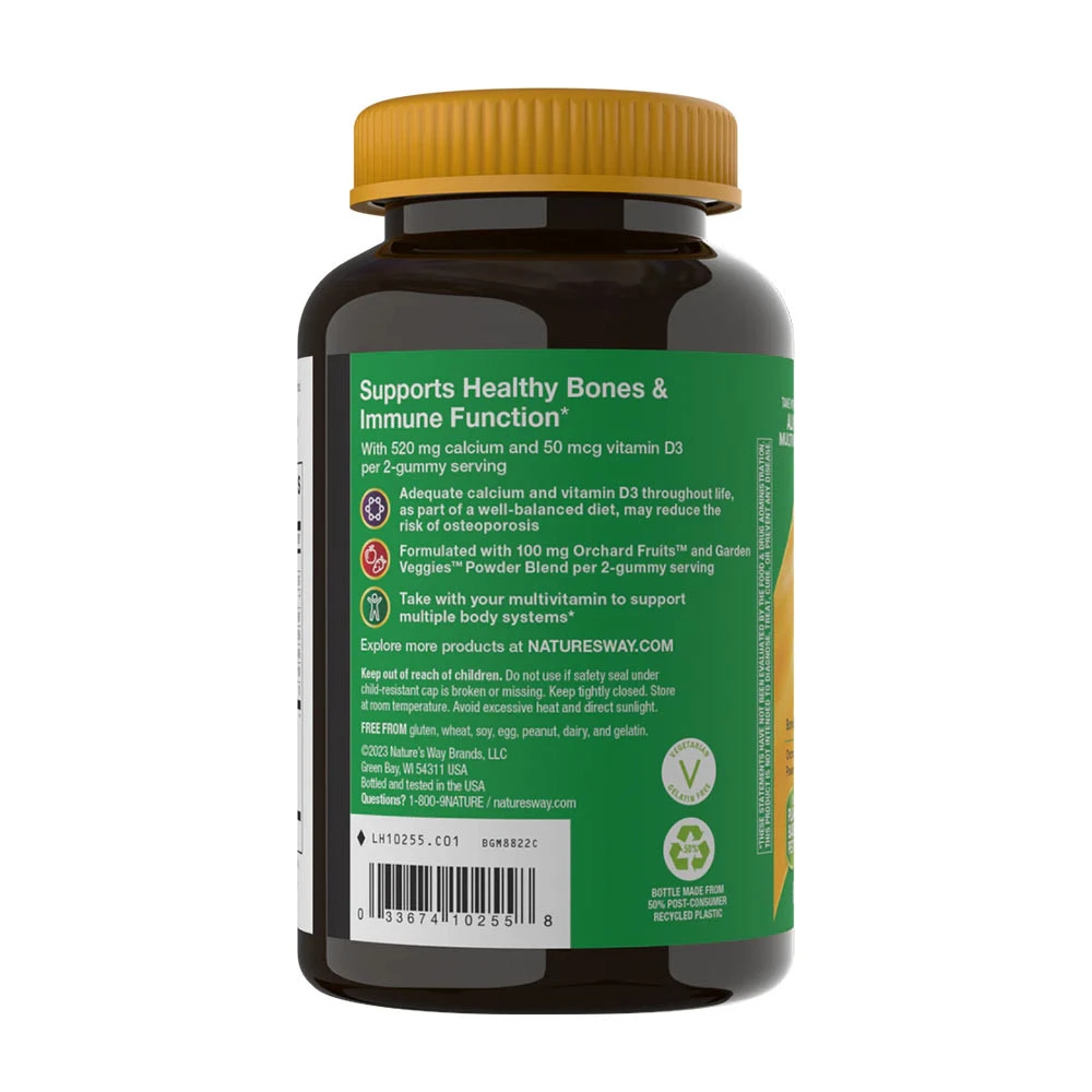 Nature's Way – Alive! kalcis + D3 gummy 60 vnt - Image 3