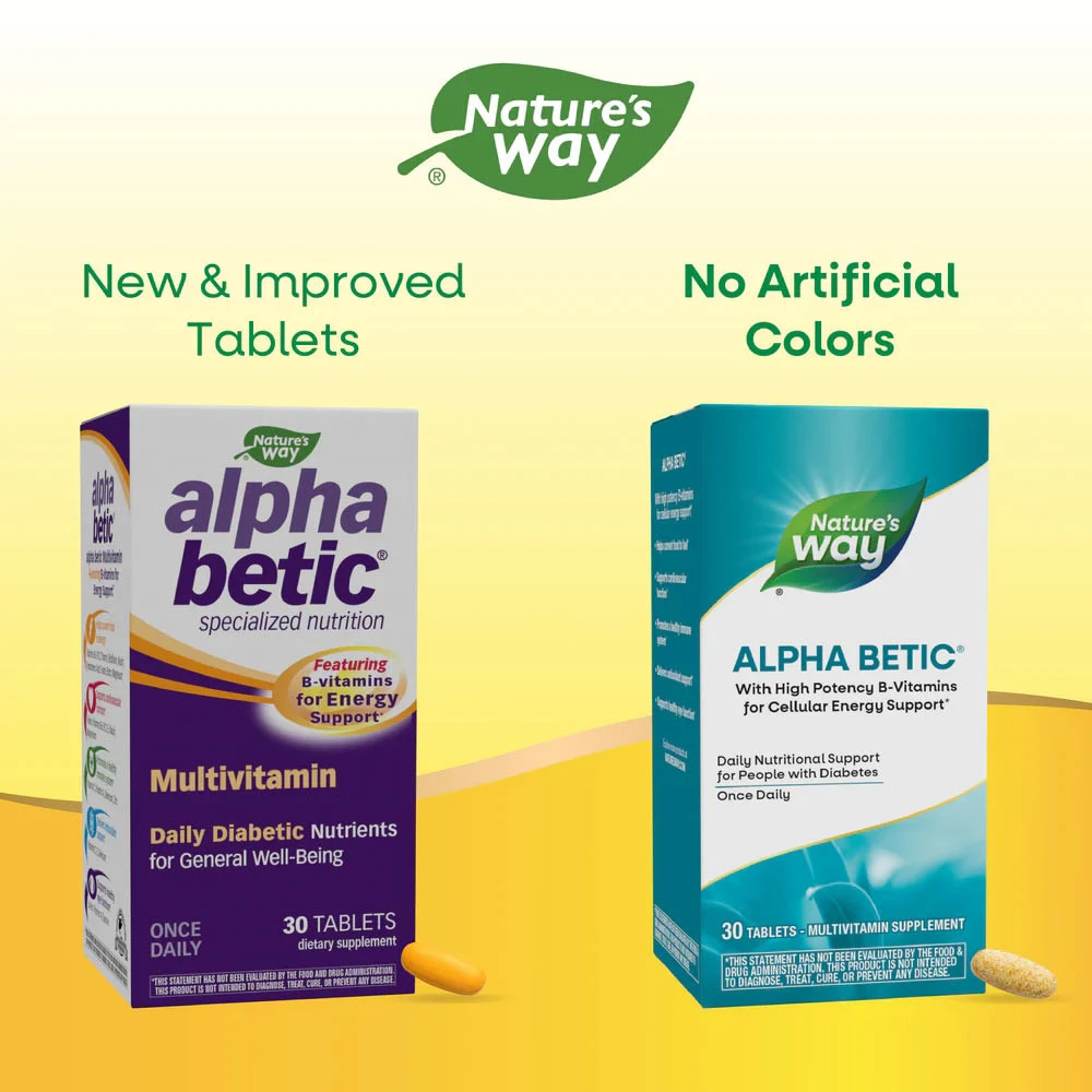 Nature's Way – Alpha Betic multivitaminas – 30 tablečių - Image 7