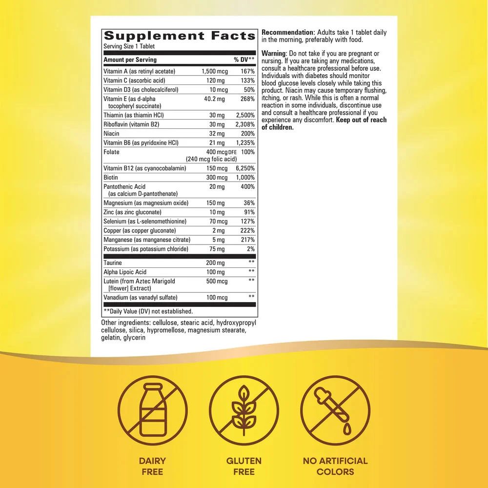 Nature's Way – Alpha Betic multivitaminas – 30 tablečių - Image 8