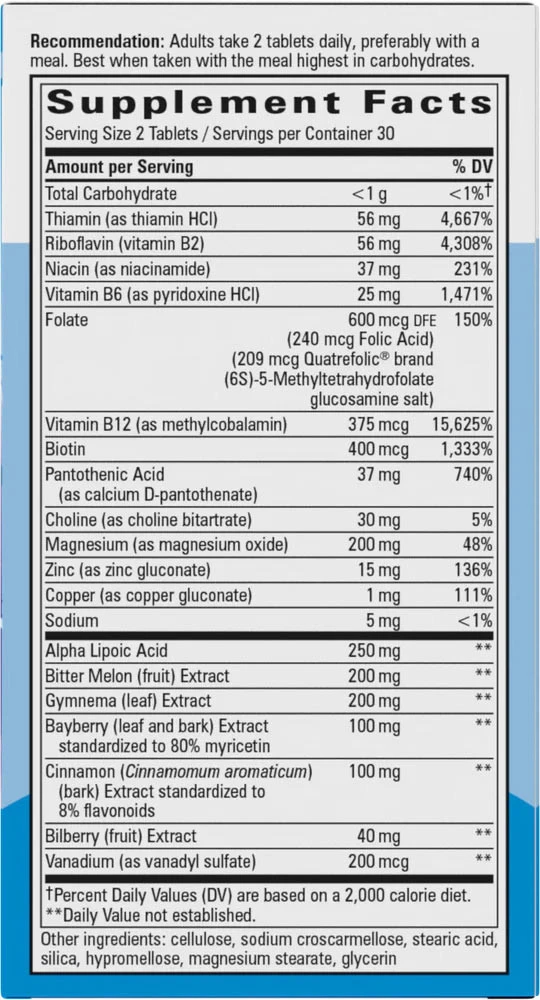 Nature's Way – Blood Sugar Manager tabletės 60 vnt - Billede 7