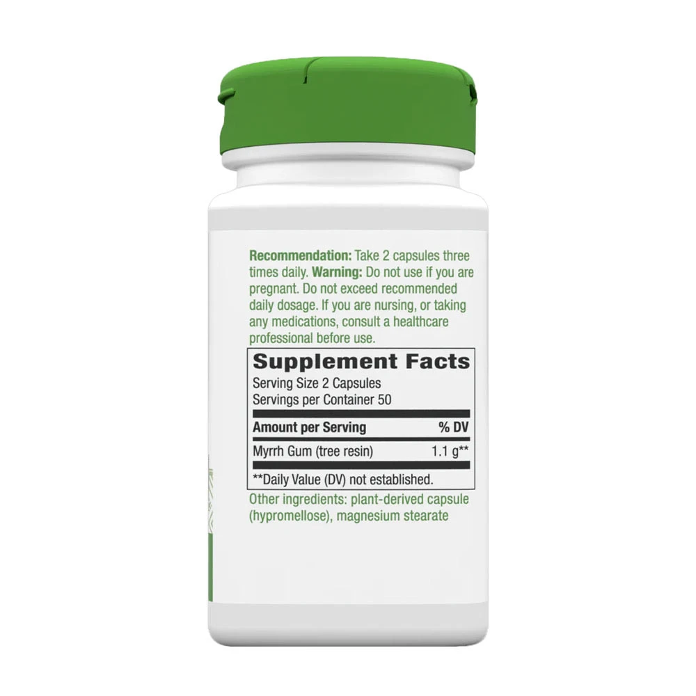 Natures Way – Myrrh gum – 100 kapsulių - Image 4