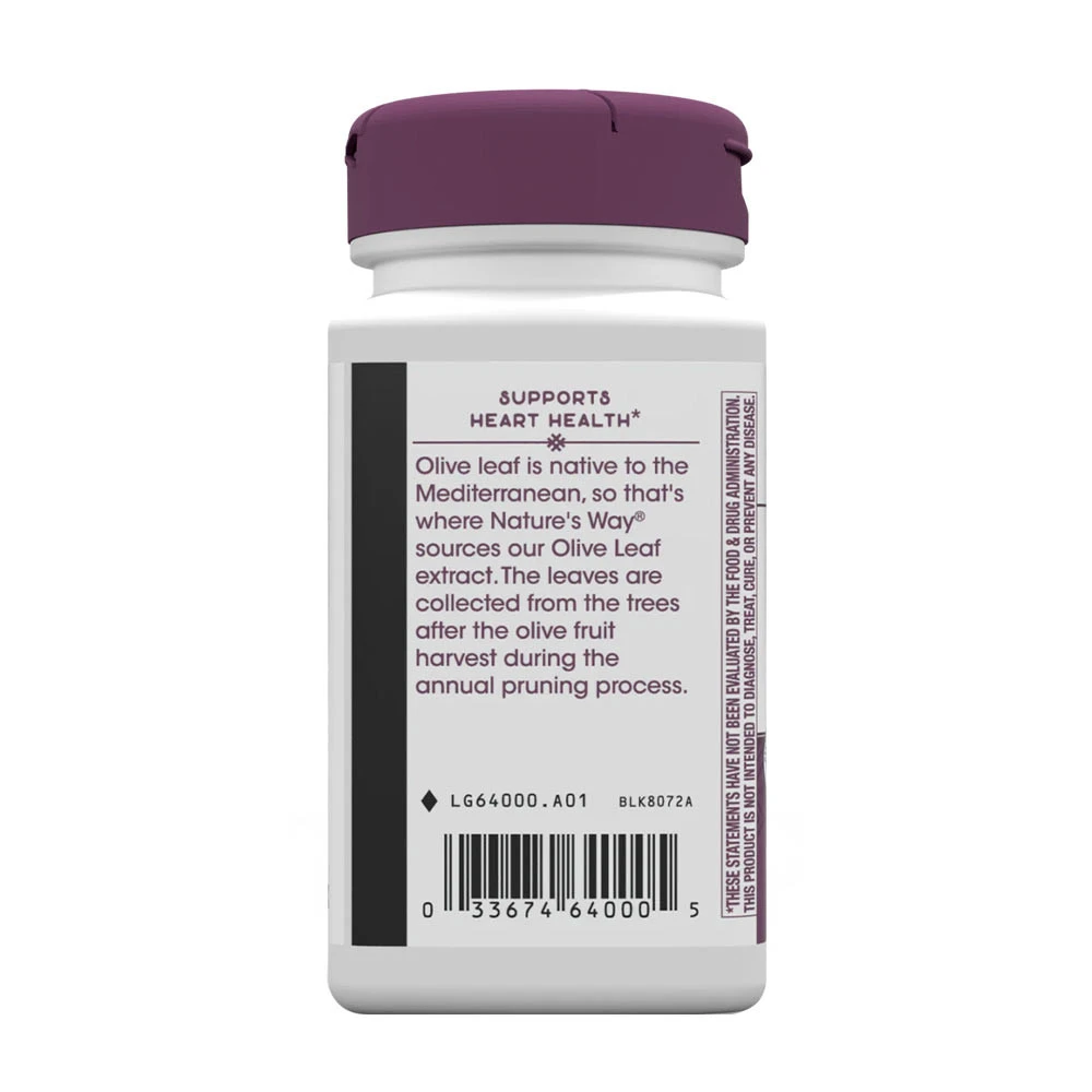 Natures Way – Olive Leaf Premium Extract – 60 kapsulių - Billede 9