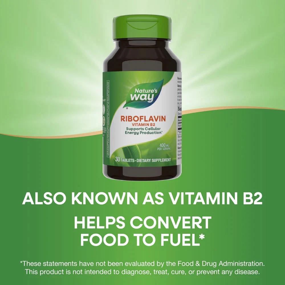 Nature's Way – Riboflavin Vitamin B2 – 30 tablečių - Billede 6