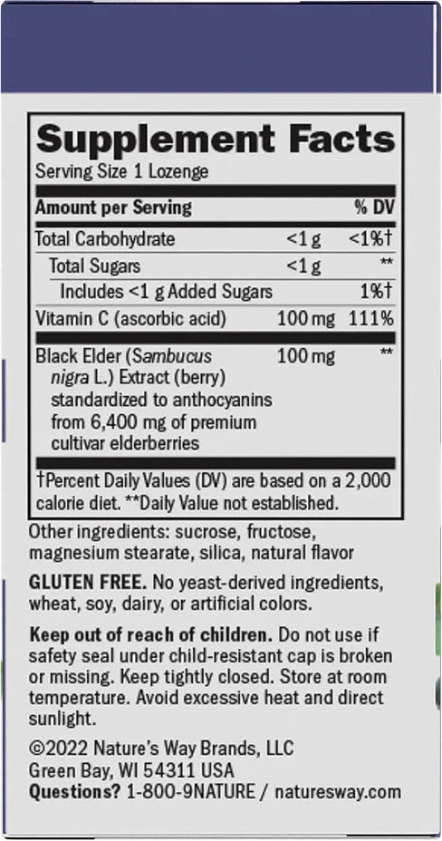 Nature's Way – Sambucus Original pastilės su hybenbėriais – 30 vnt - Billede 4