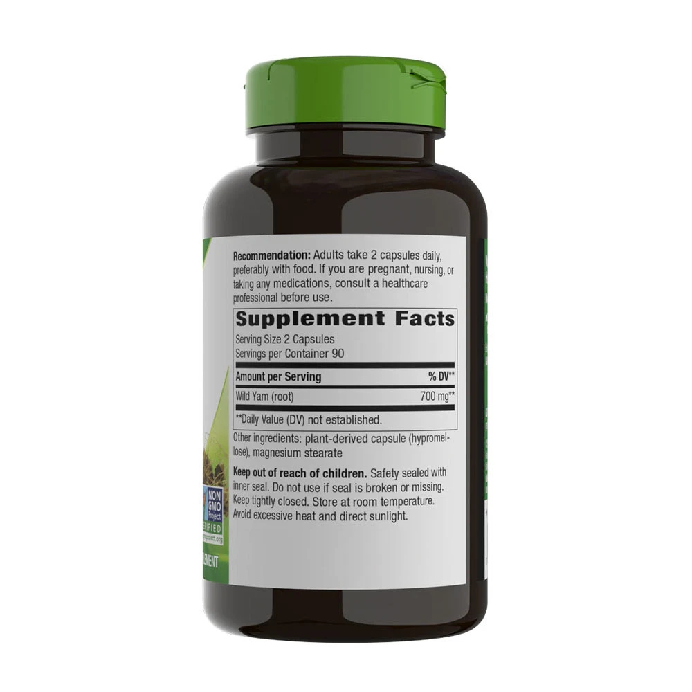 Natures Way – Wild Yam Root – 180 kapsulių - Image 8