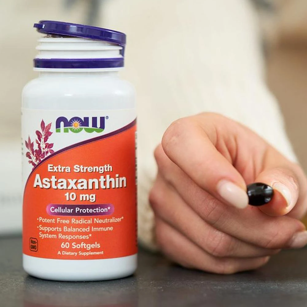 NOW – Astaxanthin 4 mg, 90 softgels - Billede 7