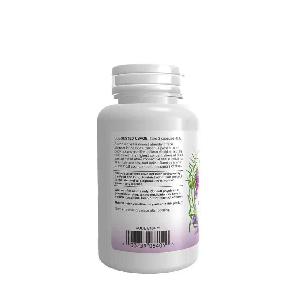 NOW Foods – Bamboo Silica Beauty 90 veg kapsulių - Image 5