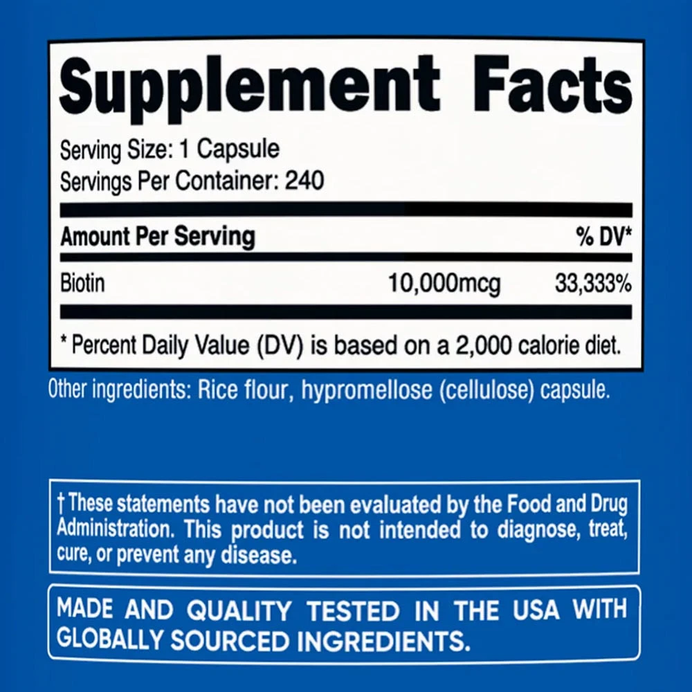 Nutricost – Biotinas 240 kapsulių - Image 2