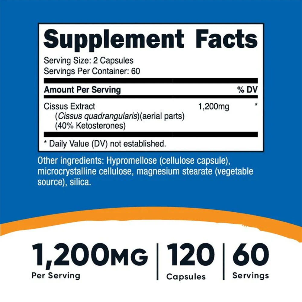Nutricost – Cissus quadrangularis 120 kapsulių - Image 2