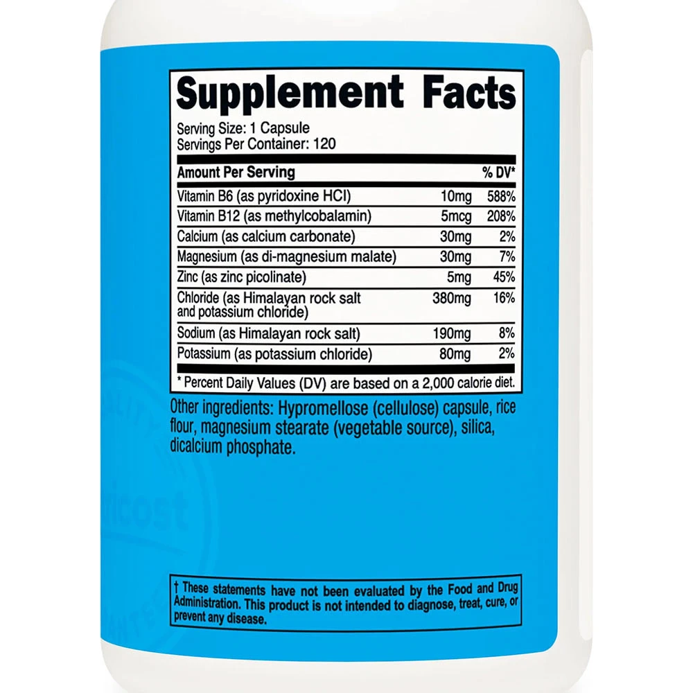 Nutricost – Electrolyte Complex 900 mg, 120 kapsulių - Image 6