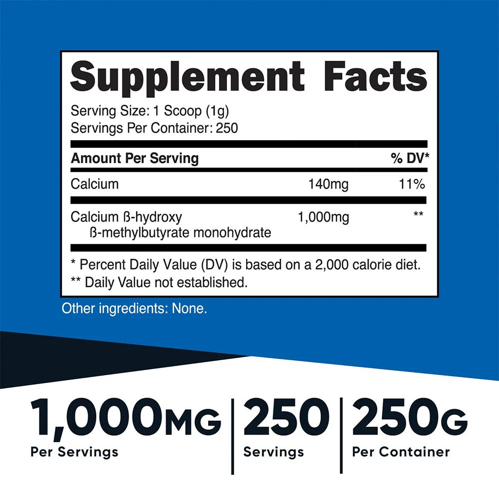 Nutricost – HMB Pulveris – 250 g - Image 4