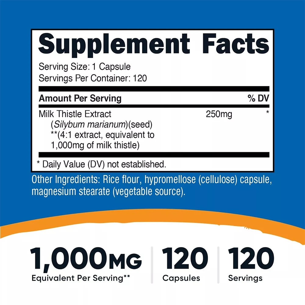 Nutricost – Mėlketidsel 1000 mg, 120 kapsulių - Image 4