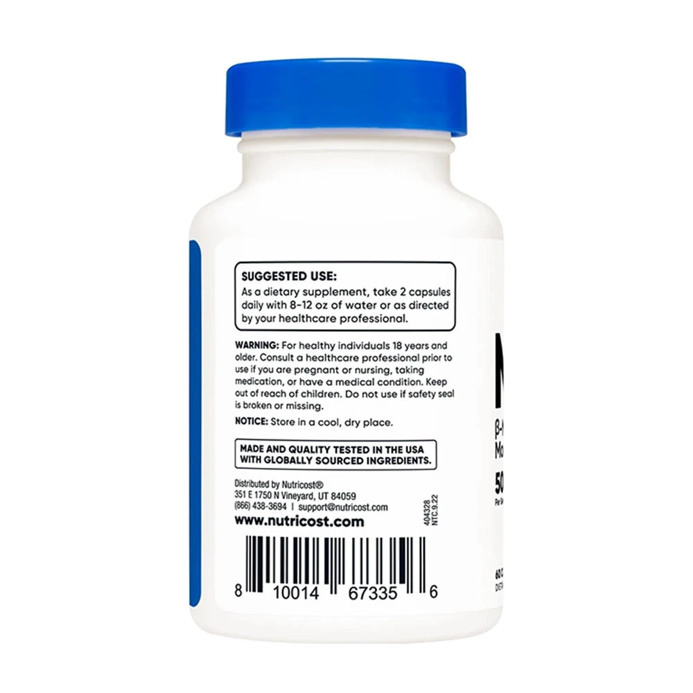 Nutricost – NMN 500 mg, 60 kapsulių - Image 5