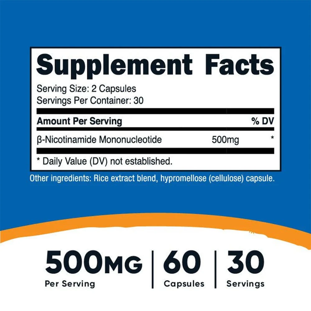 Nutricost – NMN 500 mg, 60 kapsulių - Image 6