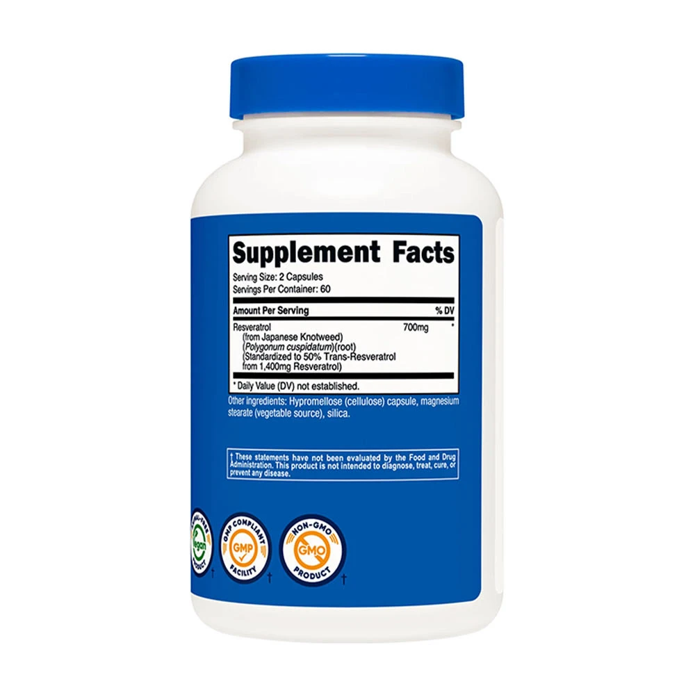 Nutricost – Resveratrol kapsulės – 120 vnt - Image 2