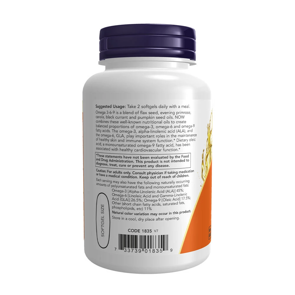 Omega 3-6-9 – 1000 mg – 100 blakstienų kapsulių - Billede 3