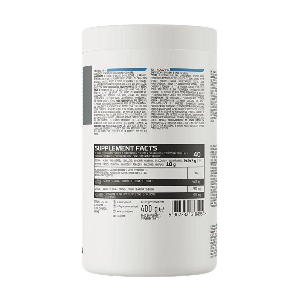 Ostrovit – BCAA 2-1-1 natūralių – 400 g - Image 9