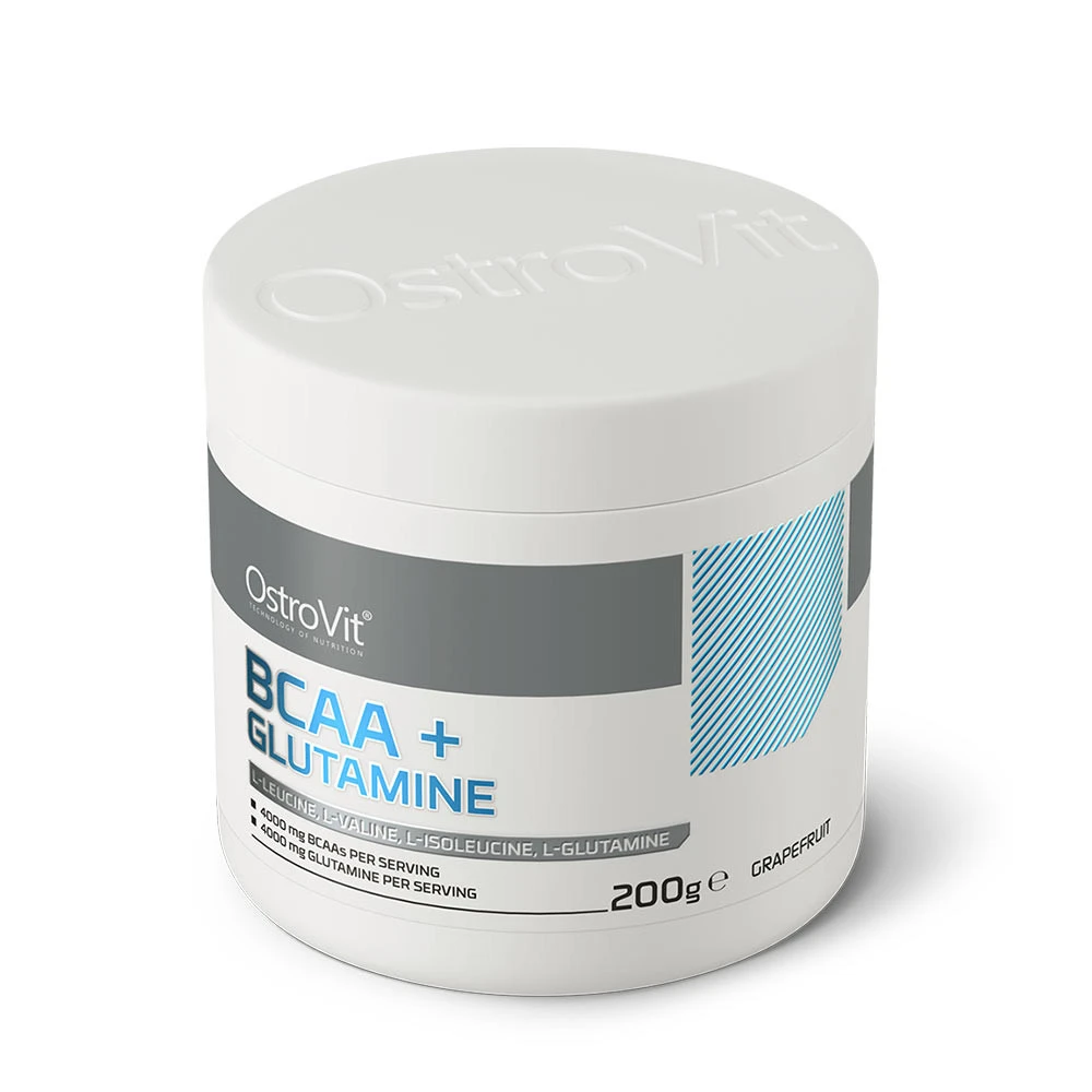 Ostrovit – BCAA + glutaminas 200 g, greipfrutas - Image 8
