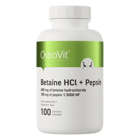 Ostrovit Betaine HCL + Pepsin (100 Capsules)