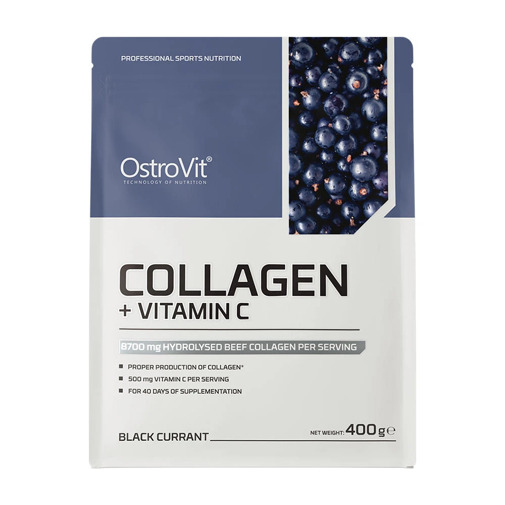 Ostrovit – Kollagen + vitamin C – 400 g, juodieji serbentai - Billede 6