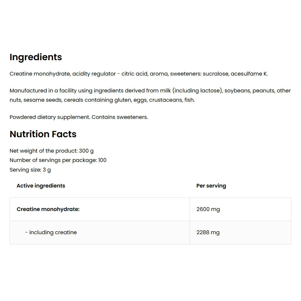 Ostrovit – kreatino monohidratas vandensmelionas 300 g - Image 5