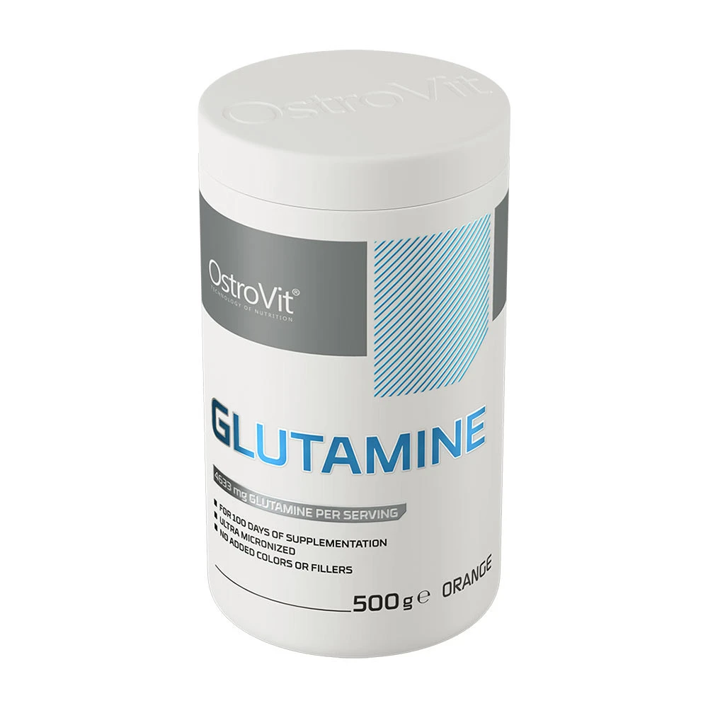 Ostrovit – Glutaminas milteliai – 500 g, oranžinis - Image 3